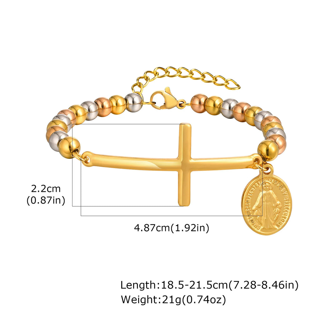 Amulet of Protection: Saint Benedict Cross Bracelet Range – Stainless Steel