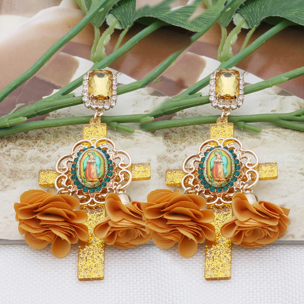 Festival Ready: Bohemia Cross Dangle Earring Range with Long Tassels