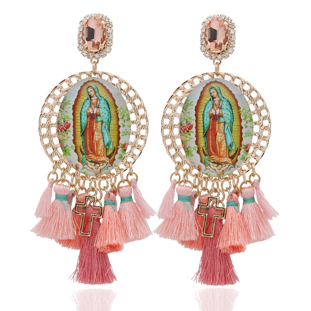 Festival Ready: Bohemia Cross Dangle Earring Range with Long Tassels