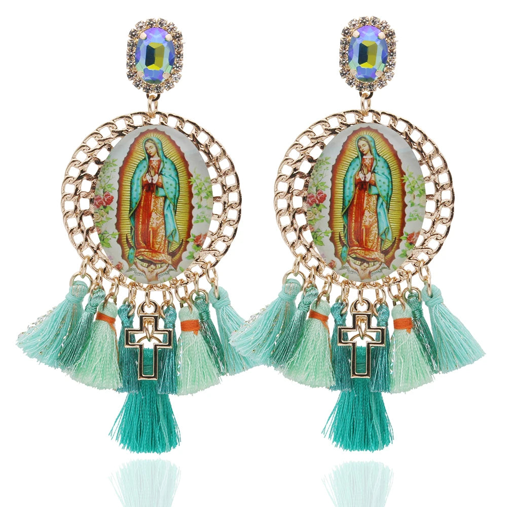 Festival Ready: Bohemia Cross Dangle Earring Range with Long Tassels