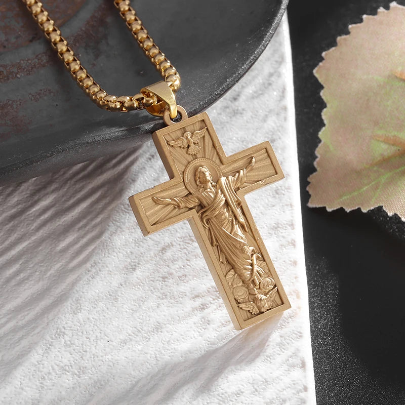 Enduring Faith: Stainless Steel Cross Pendant Necklace Range