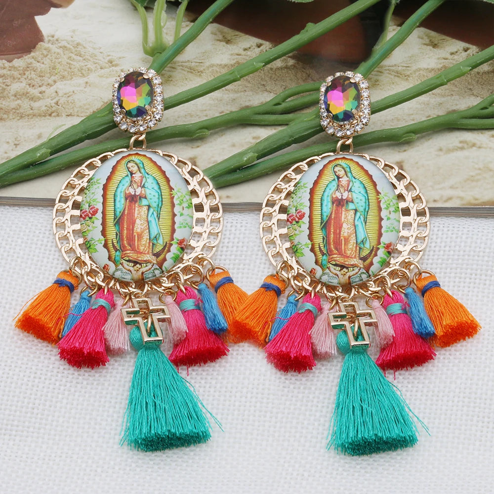 Festival Ready: Bohemia Cross Dangle Earring Range with Long Tassels