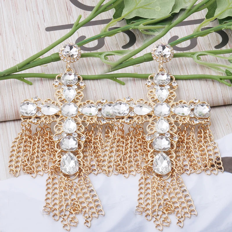 Festival Ready: Bohemia Cross Dangle Earring Range with Long Tassels