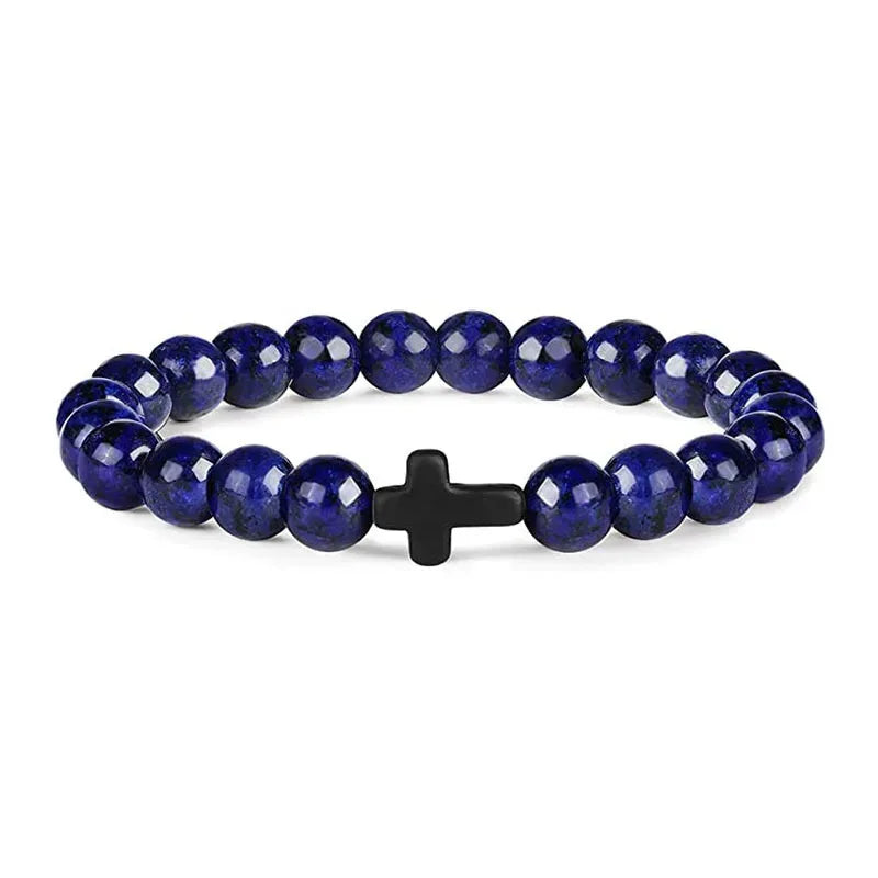 Earthy Devotion: Natural Stone & Wood Beaded Prayer Bracelet