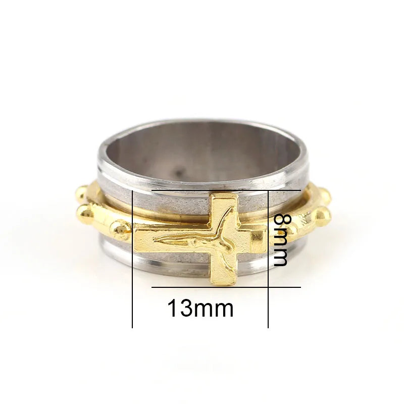 Sacred Art: Crucifixion Ring – Stainless Steel