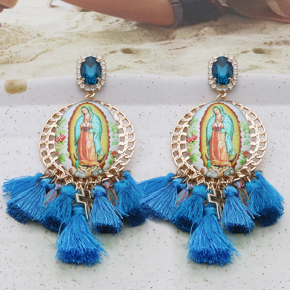 Festival Ready: Bohemia Cross Dangle Earring Range with Long Tassels