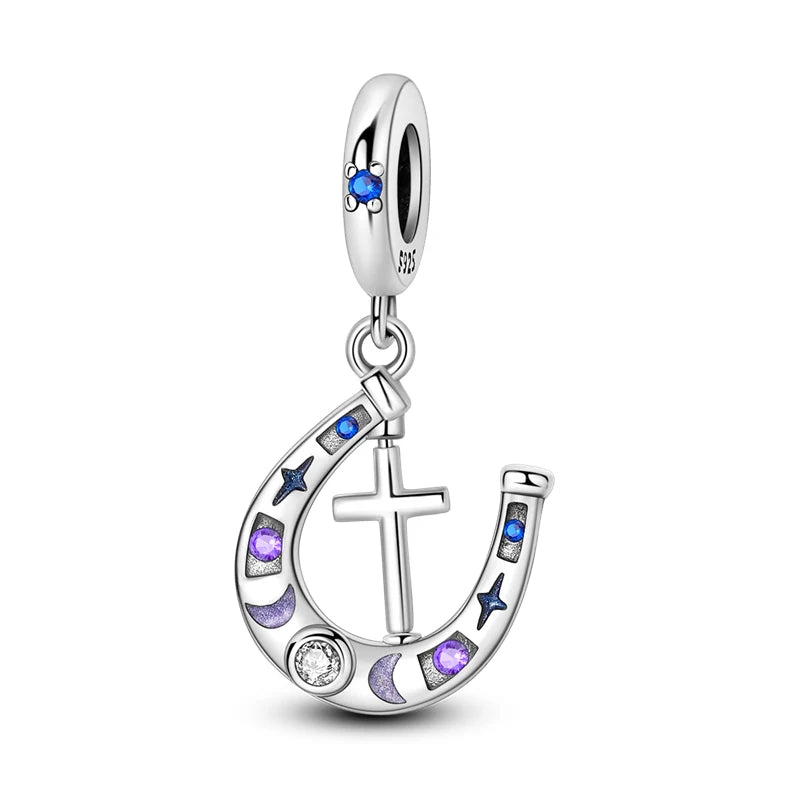 Celestial Blessings: Sterling Silver Angel & Cross Charm Pendants Range